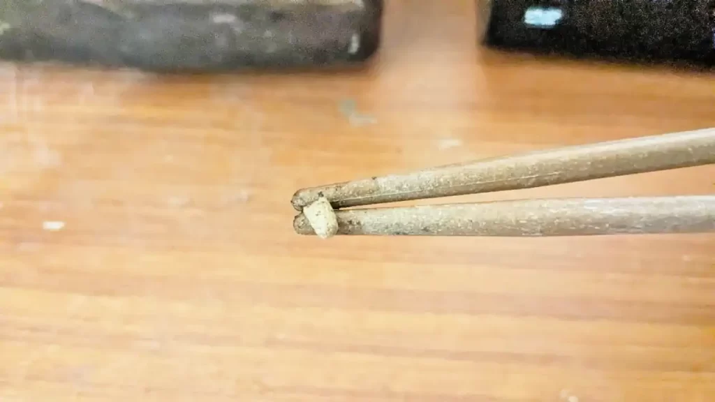 カエルに餌を与える時に使っている使い捨ての箸